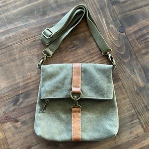 Cargoit Essex Carry All Bag Cross Body Canvas khaki Green NEW